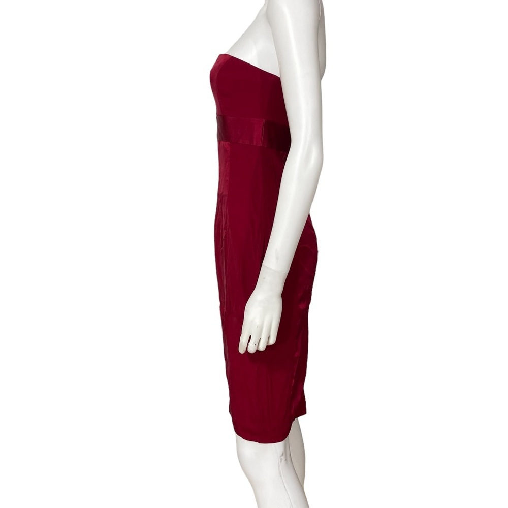 Express Design Studio Red Strapless Cocktail Dres… - image 2